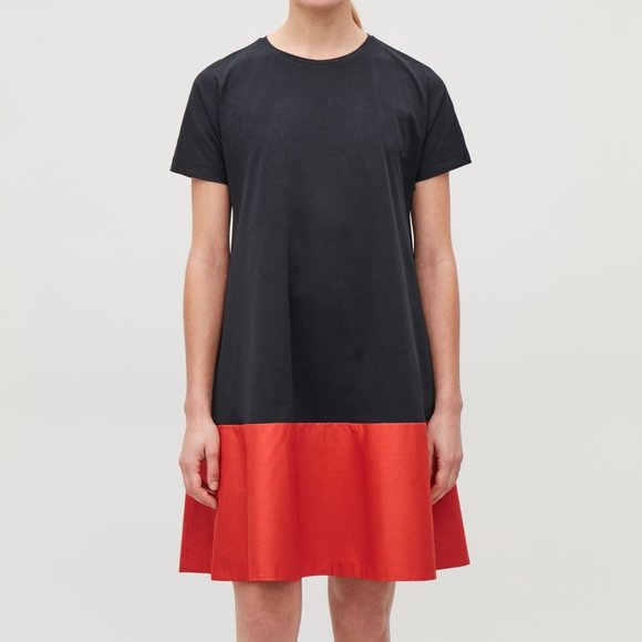 COS Contrast-Panelled Jersey Dress - Picture 3 of 12